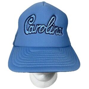Vintage UNC Tar Heels North Carolina Snapback Hat Carolina Blue Embroidered